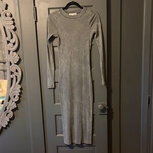 Young Fabulous & Broke Gray Long Sleeve Dress